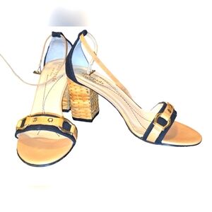 Kate Spade New York Open Toe Heel Sandel/ Tan/Black Size 6